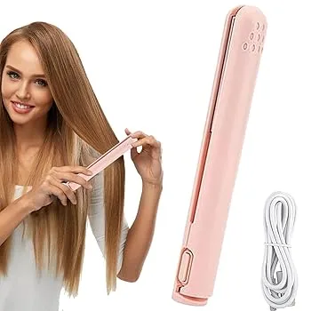 【中古】【未使用】トラベルヘアアイロンストレートアイロン、小型ヘアアイロン - トラベルヘアアイロン2 in 1 ヘアカーラー小型ヘアアイロン - ポータブルヘアアイ