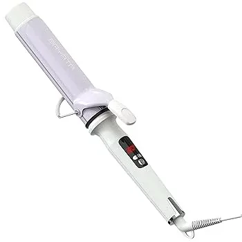 【中古】【未使用】BAYATA コテ 38mm カールアイロン ヘアアイロン 韓国風ヘア 大きめカール 巻き髪 カールキープ 130℃〜220℃調節 10段階温度調整 MAX220℃ デジ