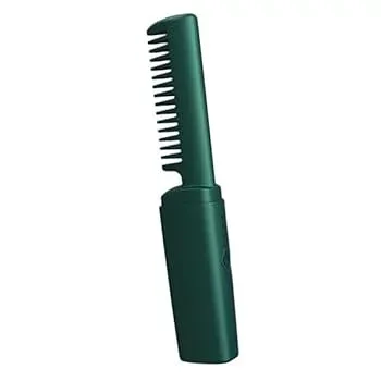【中古】【未使用】Milageto 3x コードレスヘアアイロンブラシ加熱ヘアアイロンコーム多機能 USB 充電充電式ホットコーム女性用, 緑