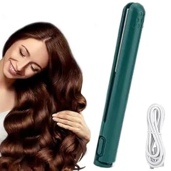【中古】【未使用】2 in 1 両用ヘアカーラー ミニデュアルパーパスヘアアイロン しい快適な家庭用カーリングアイロン USB充電式ポータブルヘアストレートナー 旅行