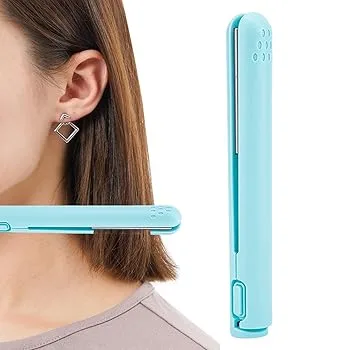 【中古】【未使用】ミニセラミックコーティングヘアカーラー、2 in 1ミニセラミックカーラー、充電式小型ヘアカーラーアイロン、プロフェッショナルヘアアイロンス