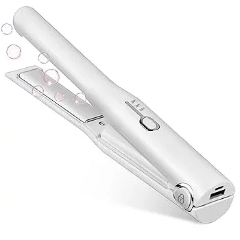 【中古】【未使用】【usb充電・コードレス】ヘアアイロン コードレス 2WAY ストレート&カール ミニ 3段階温度設定 ワイヤレス 160/180/200℃ 4500mAh スマホを充電