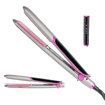 【中古】ストレート ヘアアイロン ダブルイオン ストレート カール 両用 ミラー イオン チタニウムプレート 新搭載 ダブルマイナスイオン 2way プロ仕様
