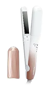 【中古】パナソニック コンパクトアイロン カール・ストレート両用 海外対応 3Way ピンクゴールド調 EH-HV28-PN