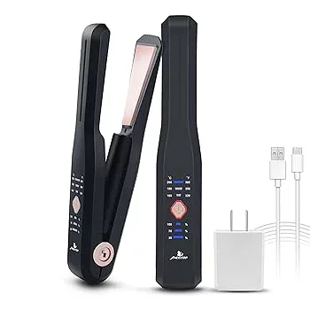 【中古】ヘアアイロン コードレス ヘアアイロン ストレートアイロン充電式 へアアイロン USBヘアアイロン ストレート カール 2way 前髪 携帯用ヘアアイロ