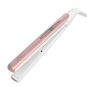 【中古】VAV ヘアアイロン プロ仕様 140~230℃ ストレート&カール両用アイロン 人気 140~230℃ デジタルボタン式 (Pink)