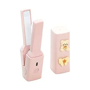 【中古】ミニカーリングフラットアイアントラベルサイズ、ショートヘア用USB電源カーリングアイロン、2イン1カーリングワンド、カーリーヘアストレート用