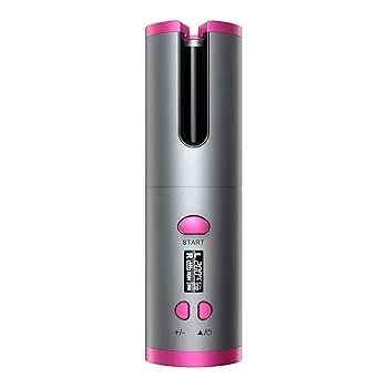 【中古】USBヘアカーラー、USB自動ヘアカーラーポータブルワイヤレス充電式自動回転セラミックカーラーアイロン高速加熱ヘアスタイリングツール