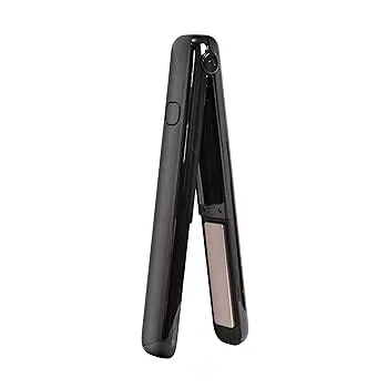 【中古】ktshop ストレートアイロン ヘアアイロン コテ 2way オートOFF 4段階温度調整 コンパクト ミニ コードレス (ブラック)