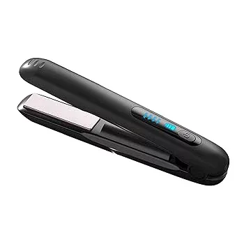 【中古】コードレスヘアアイロンとカーラー プロフェッショナル ヘアサロン ホーム 黒の