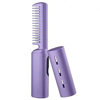 【中古】JAYIOLA ミニヘアアイロン、旅行用の3つの温度設定, バイオレット