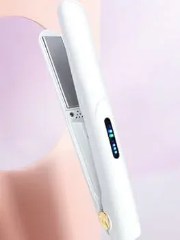【中古】Ladruph ヘアアイロン コードレス ストレート 2way カール メンズ ミニ USB充電式 海外対応 ストレートアイロン 持ち運び便利 USB充電式 カール