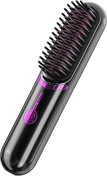 【中古】Tuyiutm ヘアアイロン ストレート コードレス ブラシ型 usb充電式 ミニ 女性 メンズ 人気