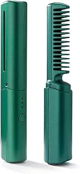 【中古】サーマルブラシ コードレス 充電式ヘアアイロン ストレートブラシ ヘアアイロン ストレートコーム 3段階温度調整 USB充電式 静電気防止 デジタル