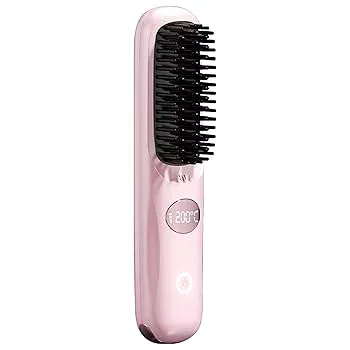 【中古】Lueear コードレスヘアアイロン、ストレートコーム - コームポータブルヘアストレートナー多機能スムージングヘアブラシ,ストレートヘアアイロン