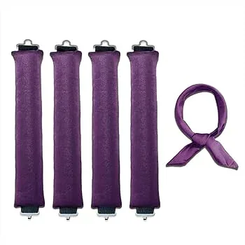 【中古】ホットレスヘアアイロン+スカーフセット、スリープヘアアイロン、寝巻きカーラー、ホットヘアアイロンなし、無加熱、怠け者、ヘアアイロンスリー