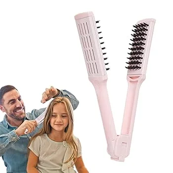 【中古】ヘアアイロンコーム、女性用ヘアストレートブラシ | ポータブルヘアアイロン | ワイヤレスフラットアイロンストレートヘアコーム、レイジースト