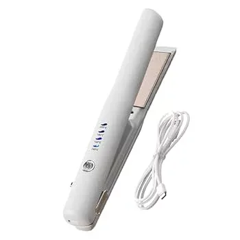 【中古】2in1 ヘアアイロンとカーラー、フラットアイロンヘアアイロン、USB コードレスヘアアイロン、充電式 4 温度設定ヘアスタイリングツールポータブ