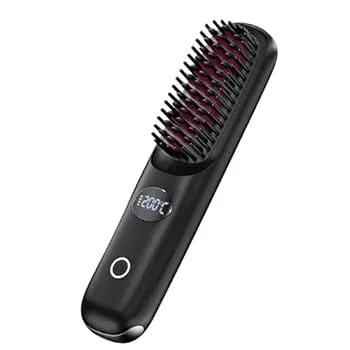 【中古】コードレスストレートヘアアイロンミニストレートブラシ 旅行用