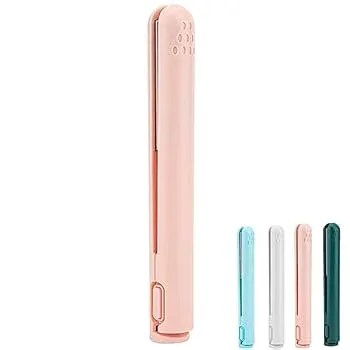 【中古】ミニ両用ヘアアイロン、ショートヘア用小型ヘアアイロンミニ、2 in 1 ミニヘアカーラー、USB 充電式、ポータブル。