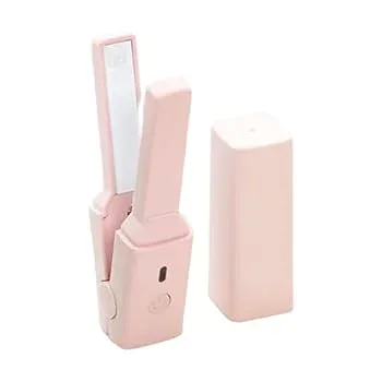 【中古】USB充電式 ミニヘアアイロン コンパクト設計 旅行用 寮生活 バッグイン ストレート&カーリング両用 パワー低減 安全保護 過熱防止 即熱式 軽量