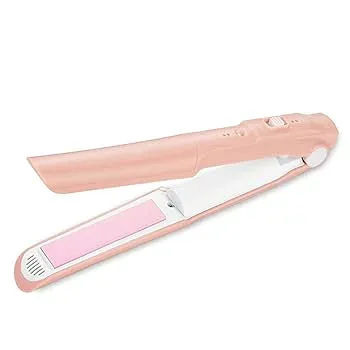 【中古】コードレスストレートヘアアイロン、ポータブルミニワイヤレススプリント、USB充電、乾湿両方の高速加熱、旅行に最適