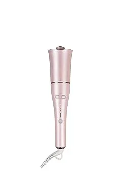 【中古】【海外対応・自動巻きヘアアイロン】spin & curl KINUJO シンプルモデル ピンク色
