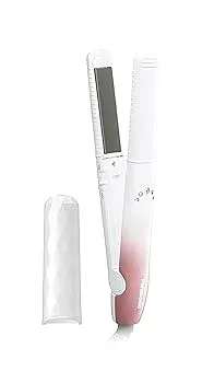 【中古】パナソニック コンパクトアイロン カール・ストレート両用 海外対応 2Way ペールピンク調 EH-HV18-PP