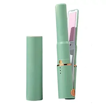 【中古】ヘアーアイロン 人気 4色 ヘアアイロン 充電式 フィルム 高速加熱 静電気除去やけど防止 ポーセリンコーティング 複数のヘアスタイル 持ち歩く