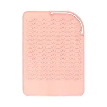 【中古】ヘアーアイロン置き 耐熱マット シリコン ヘアーアイロン トレー カーリングアイアン ストレートヘアアイロン フラットアイアン 21.8*15.8*0.2cm