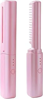 【中古】Tr nd 【2023新登場】コードレス ヒートブラシ USB充電式、ブラシ アイロン 美容 師 おすすめ、ヘアぶらし アイロン、コードレス ブラシ アイロ