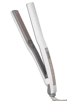 【中古】テスコム ヘアアイロン ストレートアイロン ストレートアイロン 26mm 海外対応 温度調整/メモリー 自動OFF 開閉ロック ラク抜きプラグ ホワイト