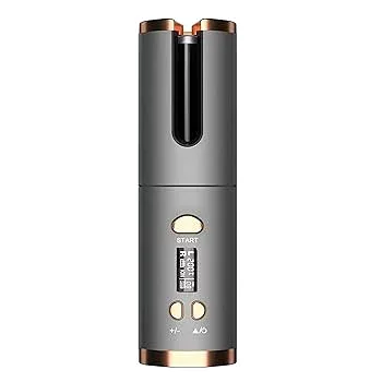 【中古】USBヘアカーラー、USB自動ヘアカーラーポータブルワイヤレス充電式自動回転セラミックカーラーアイロン高速加熱ヘアスタイリングツール