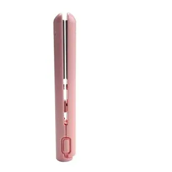 【中古】LLXBFNMC USB ケーブルミニポータブルヘアアイロンストレートとカーリングデュアルユースヘアアイロン学生用ピンク fangzi