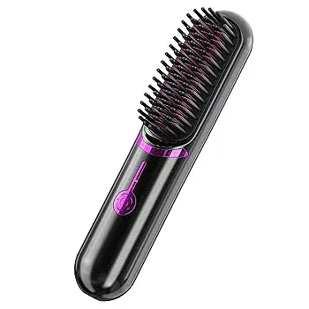 【中古】ヘアアイロン ストレート コードレス ブラシ型 usb充電式 ミニ 女性 メンズ 人気