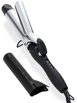【中古】SALONMOON サロンムーン カール ヘアアイロン コテ 38mm ダブル マイナスイオン 海外対応 80℃〜220℃ (29段階) シリコンケース付