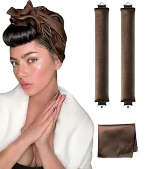 【中古】ヒートレスカールオーバーナイトロッド 寝る熱なしヘアカーラー ジャンボフォーム ロングショートヘア用 ヒートレスカーリングロッドセット スタ
