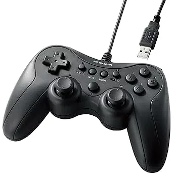 【中古】【未使用】エレコム ゲームパッド 有線 Xinput PS系配置 連射 スティックモード切替 軽量 ブラック JC-GP20SBK
