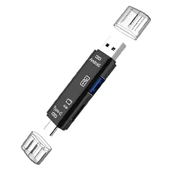 【中古】【未使用】Remarks Japan usb Type-C カードリーダー 5in1 マルチカードリーダー usb2.0 TFカード 変換アダプタ ブラック android 写真 保存 データ