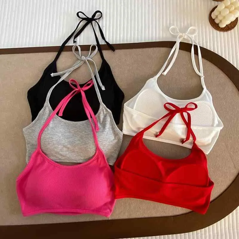 キャミソール レディース ホルターネック タンクトップ カップ付き 綿混 インナー トップス ショート丈 セクシー 甘辛 春夏 リゾート バカンス 普段使い 大人かわいい 女性用 スリムフィット 伸縮性