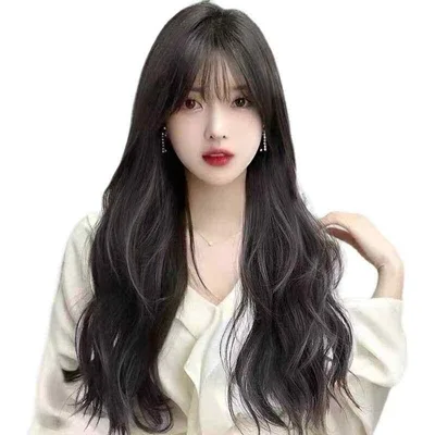ウィッグ レディース 女性用 フルウィッグ 自然な仕上がり ふんわり ボリューム感 ロング ウェーブ カールヘア シースルーバング 耐熱ファイバー 人工毛 普段使い デイリーユース