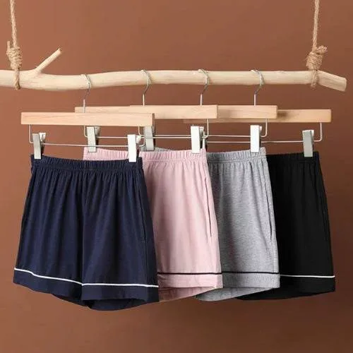 ショートパンツ レディース パジャマパンツ ルームウェア 接触冷感 コットン混 薄手 ゆったり 大きいサイズ ポケット付き 部屋着 外出 履きやすい カジュアル