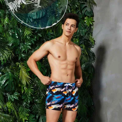 ハーフパンツ メンズ 海水パンツ ビーチパンツ 水着 サーフパンツ ショートパンツ ピーチスキン 速乾 花柄 紐付き ポケット付き 軽量 カジュアル 旅行 プール アウトドア 海