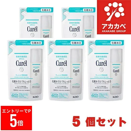 【※エントリーでP5倍※】 【5個セット★送料無料】花王 キュレル 潤浸保湿 化粧水 3 とてもしっとり つめかえ用 130ml【キュレル】【ネコポス】
