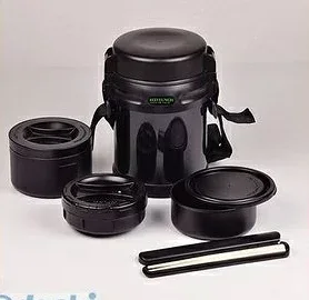 (LINEクーポン有)パール金属 HB-253 エコランチ ダブルステンレスランチジャー1600 ブラック HB253【キャンセル不可】 お弁当箱 保温