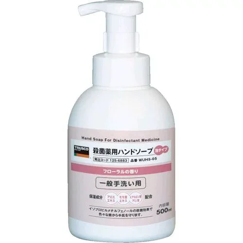 【即納在庫品】「直送」TRUSCO WUHS-05 殺菌薬用ハンドソープ 泡タイプ ボトル0.5L WUHS05 TRUSCO殺菌薬用ハンドソープ