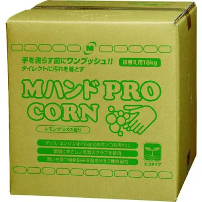 【即納在庫品】「直送」ミドリ安全 MHAND-PRO/CORN-18KG ハンドクリーナー Mハンド PRO/CORN 18KG詰替え用BIB容器 MHANDPROCORN18KG