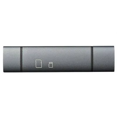ナカバヤシ CRW-DCSD75GY USB2.0 Type−C&Aアルミカードリーダー/グレー CRWDCSD75GY