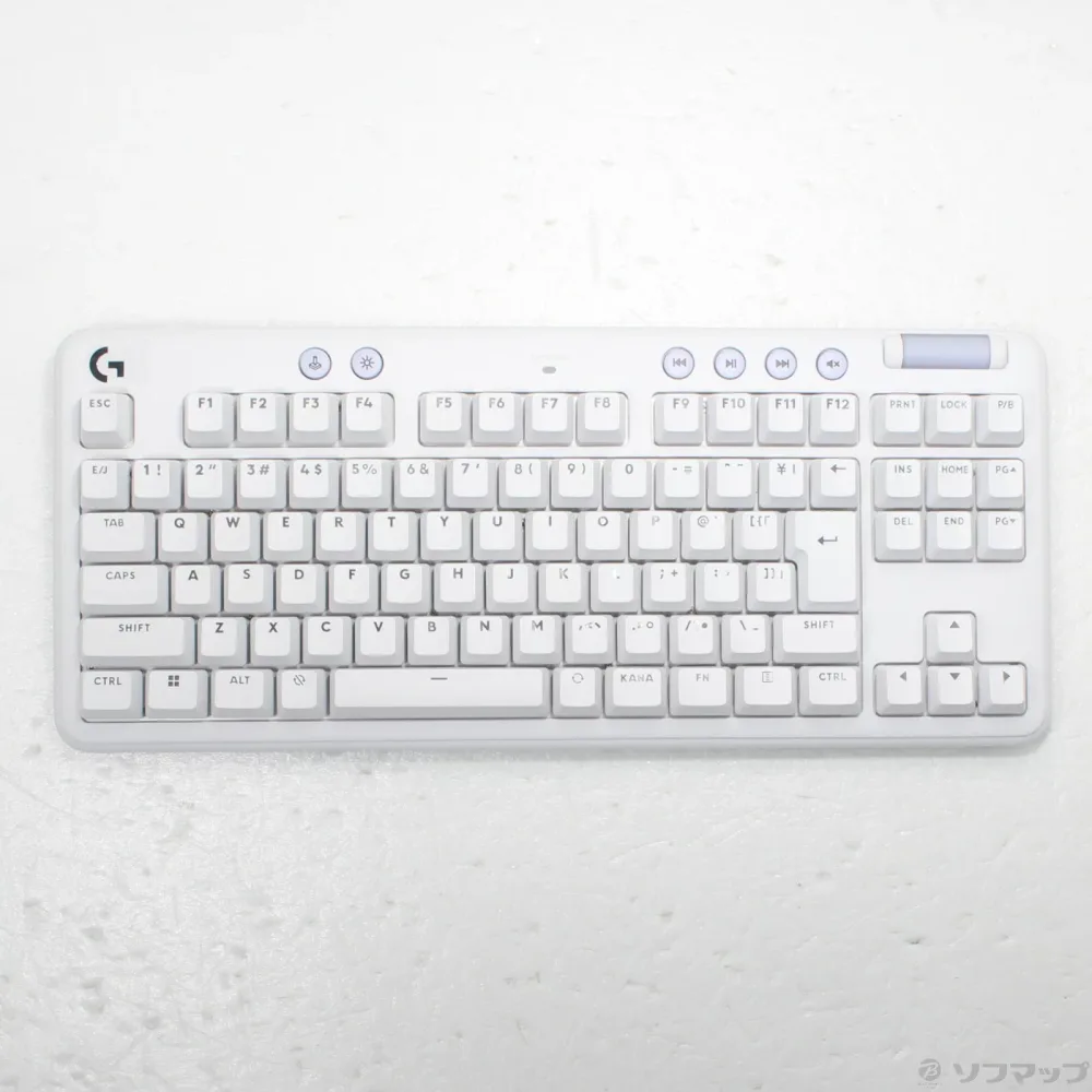 【中古】logicool(ロジクール) Aurora Collection G713 ゲーミングキーボード リニア ホワイトミスト G713-LN 赤軸 【377-ud】