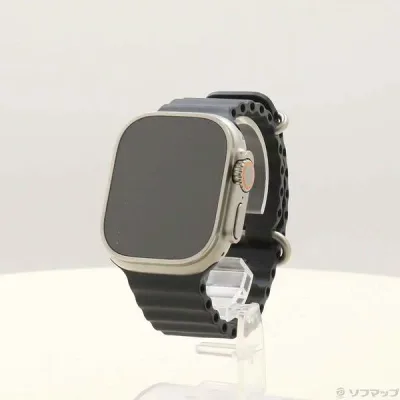 【中古】Apple(アップル) Apple Watch Ultra GPS + Cellular 49mm チタニウムケース ミッドナイトオーシャンバンド 【377-ud】